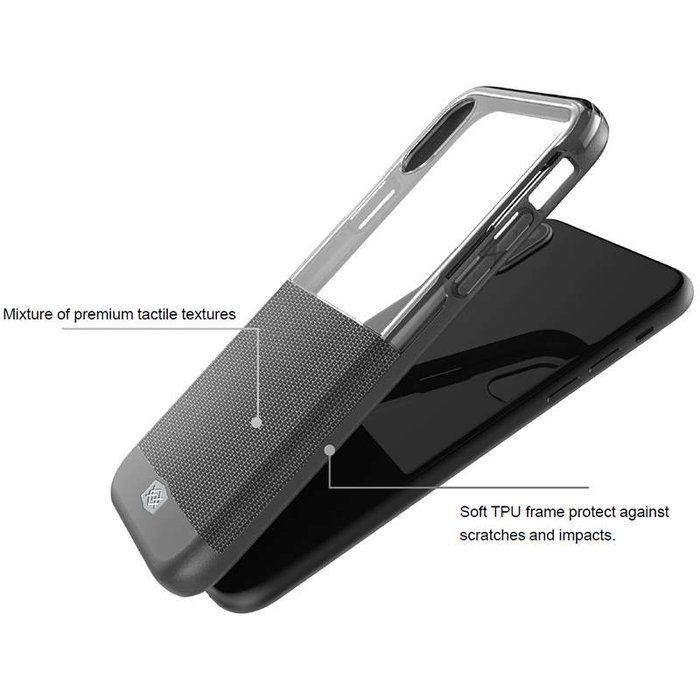Чехол накладка X-Doria Dash Case для iPhone X Серый нейлон - Изображение 34943