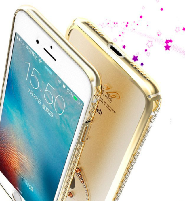 Чехол накладка Swarovski Kingxbar Starry Sky Gold Heart для iPhone 7 Plus Золото - Изображение 8079