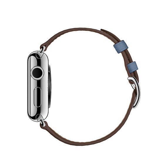 Ремешок кожаный HM Style Double Buckle для Apple Watch 38mm Blue - Изображение 35314