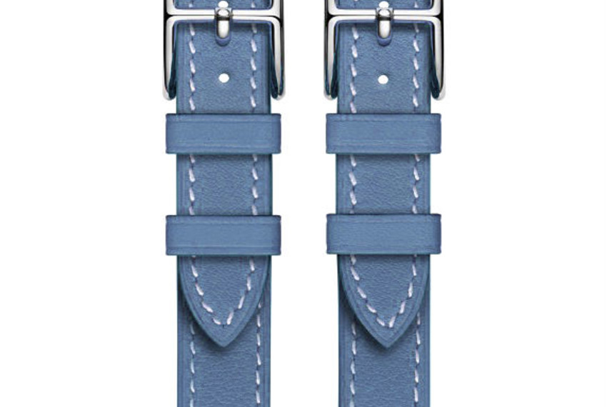 Ремешок кожаный HM Style Double Buckle для Apple Watch 38mm Blue