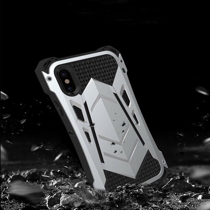 Противоударный чехол R-Just Armor для iPhone X Серебро - Изображение 35454