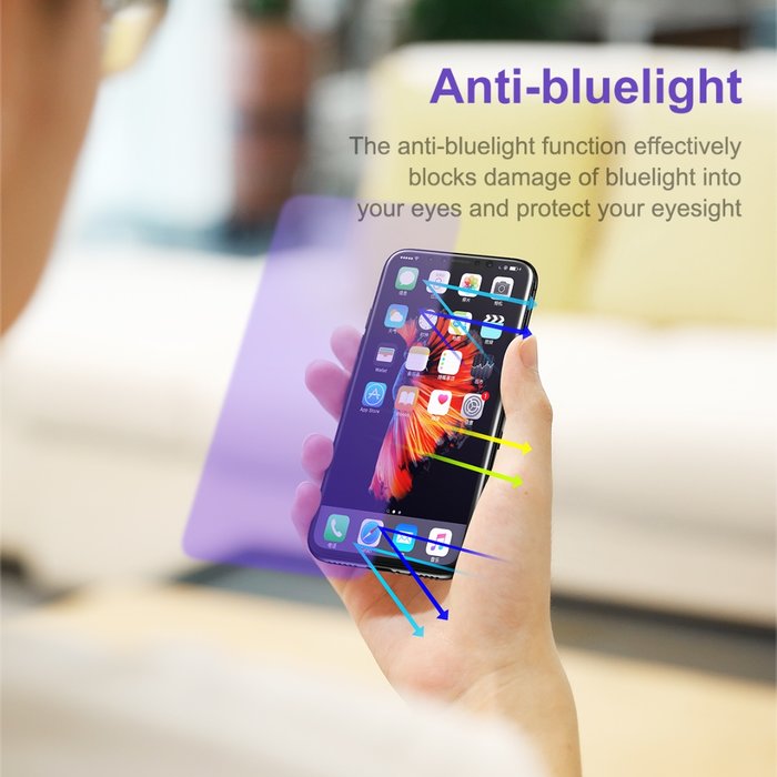 Защитное стекло Baseus Anti-bluelight 0.3mm для iPhone X Антибликовое - Изображение 35616