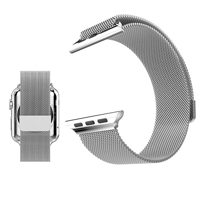 Браслет сетчатый миланский Milanese для Apple Watch 3 / 2 / 1 (38мм) Серебро - Изображение 9807