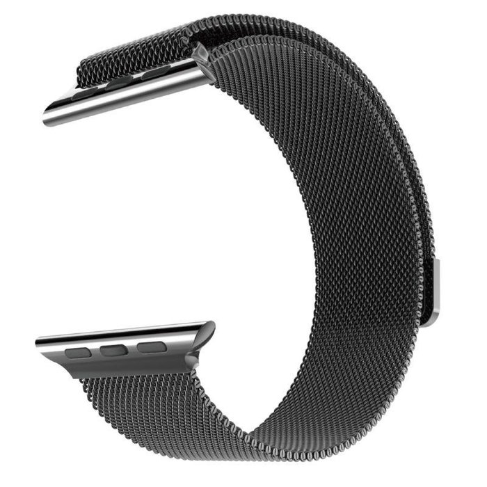 Браслет сетчатый миланский Milanese для Apple Watch 3 / 2 / 1 (38мм) Черный - Изображение 9825