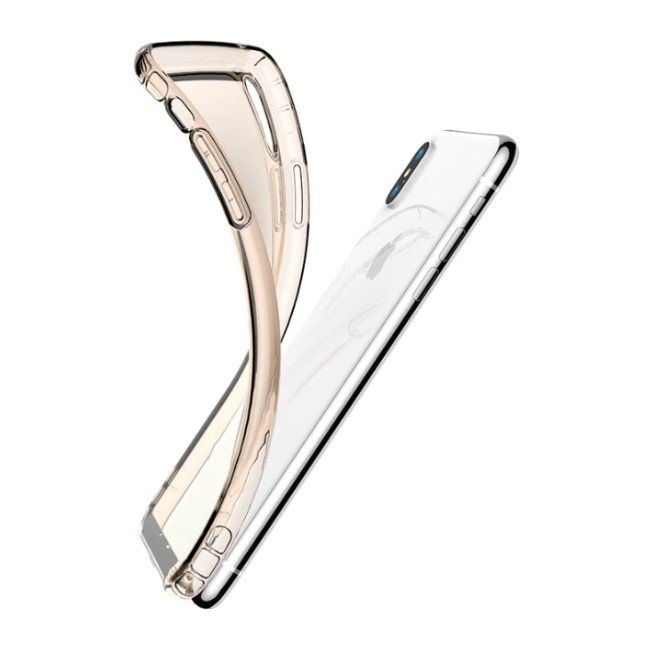 Силиконовый чехол накладка Baseus Safety Airbags Case для iPhone X Золото - Изображение 119369