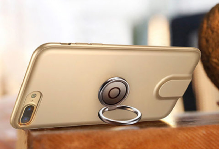 Чехол накладка + держатель с беспроводной зарядкой в воздуховод Baseus Magnetic Wireless Charging для iPhone 8 Plus Золото