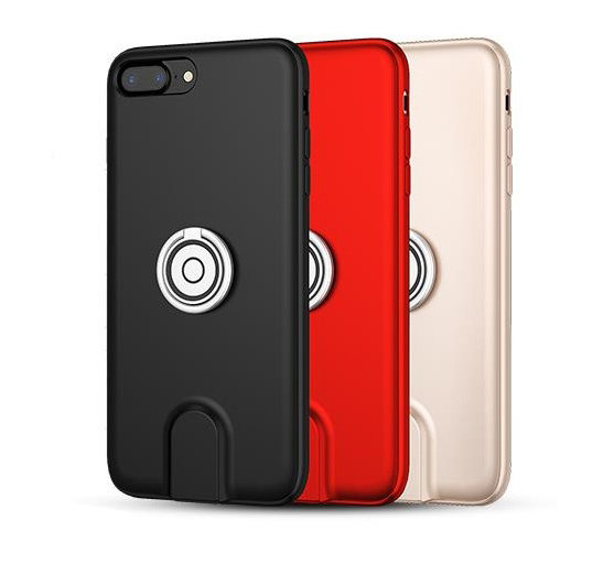 Чехол накладка + держатель с беспроводной зарядкой в воздуховод Baseus Magnetic Wireless Charging для iPhone 8 Plus Красный - Изображение 103012