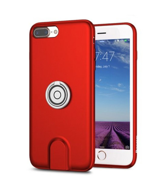 Чехол накладка + держатель с беспроводной зарядкой в воздуховод Baseus Magnetic Wireless Charging для iPhone 8 Plus Красный - Изображение 103000