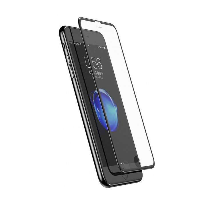 Защитное стекло Baseus PET Soft Edge для iPhone 7 Черное - Изображение 102490