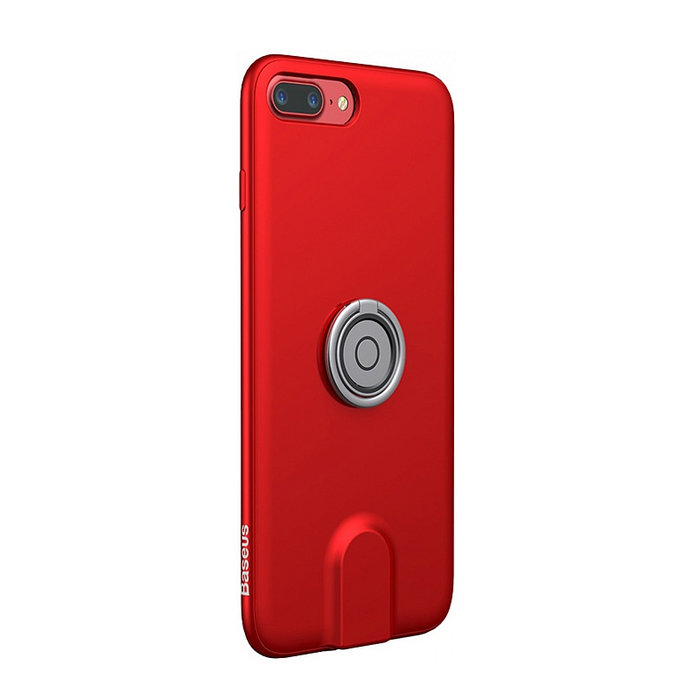 Чехол накладка + держатель с беспроводной зарядкой в воздуховод Baseus Magnetic Wireless Charging для iPhone 8 Plus Красный - Изображение 103006
