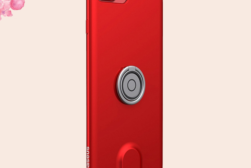 Чехол накладка + держатель с беспроводной зарядкой в воздуховод Baseus Magnetic Wireless Charging для iPhone 8 Plus Красный