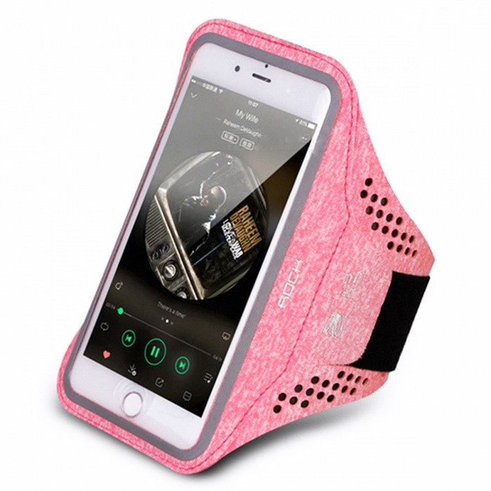 Сумка для телефона на руку Rock Slim Sports Armband Розовая - Изображение 96917
