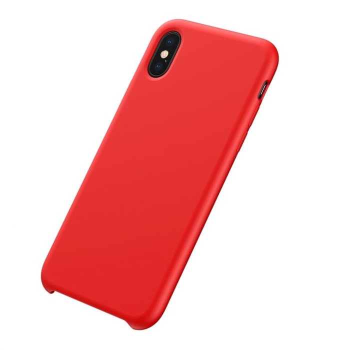 Силиконовый чехол накладка Baseus Original LSR Case для iPhone X Красный - Изображение 102676