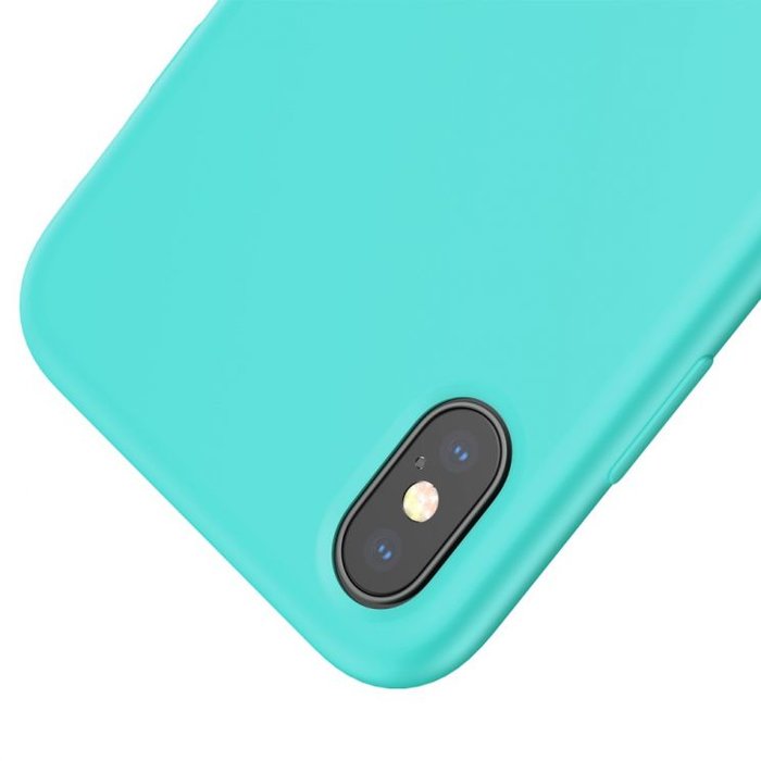 Силиконовый чехол накладка Baseus Original LSR Case для iPhone X Голубой - Изображение 102709