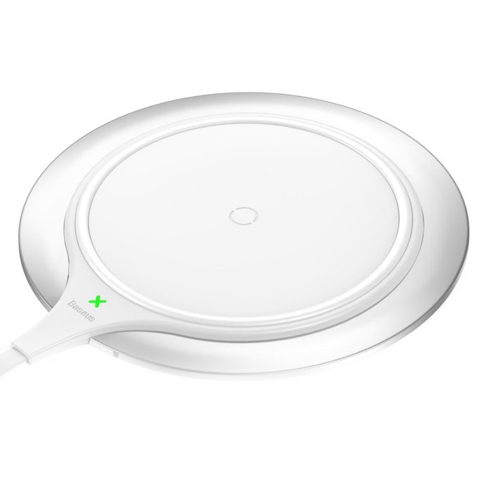 Беспроводная зарядка для телефона Baseus Metal Wireless Charger Белая - Изображение 103211
