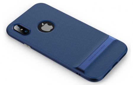 Силиконовый чехол накладка Rock Spase для iPhone X Синий - Изображение 103927