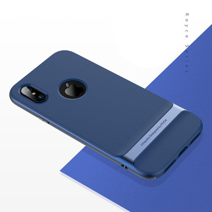 Силиконовый чехол накладка Rock Spase для iPhone X Синий - Изображение 103948