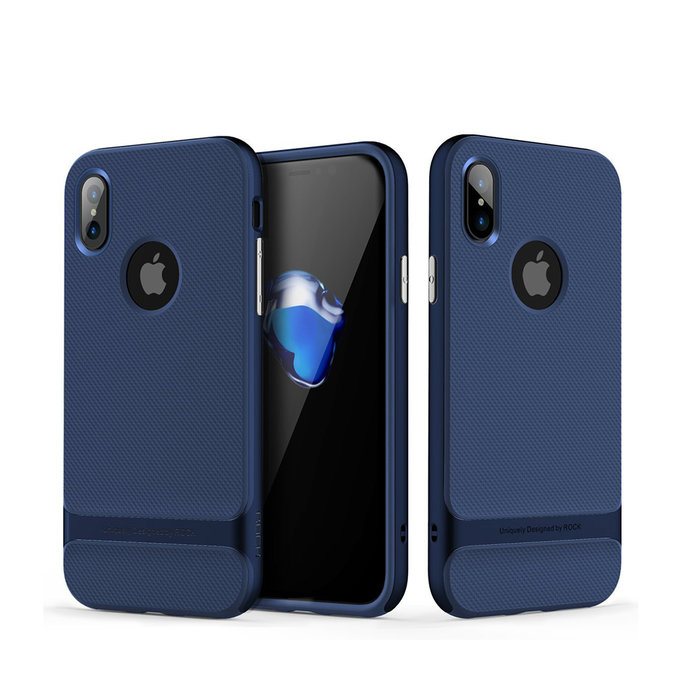 Силиконовый чехол накладка Rock Spase для iPhone X Синий - Изображение 103924