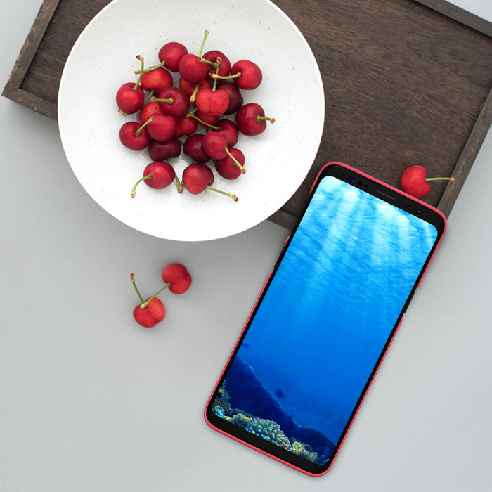 Чехол накладка Nillkin Frosted Shield для Samsung Galaxy S9 Красный - Изображение 104029