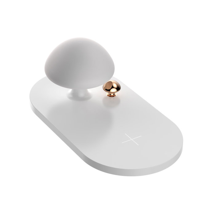 Беспроводная зарядка Baseus Mushroom lamp Wireless Charger Белая - Изображение 104479