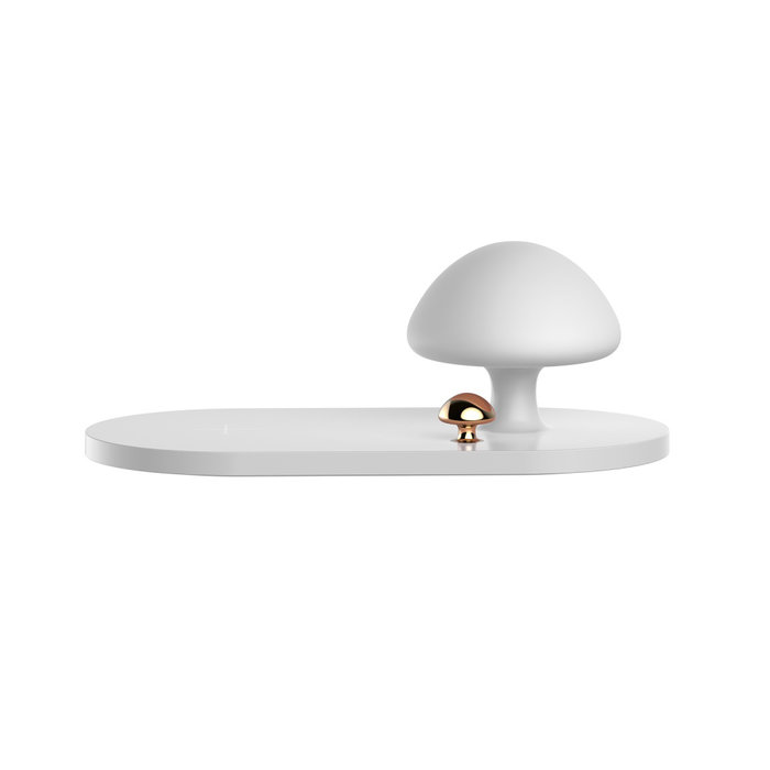 Беспроводная зарядка Baseus Mushroom lamp Wireless Charger Белая - Изображение 104485