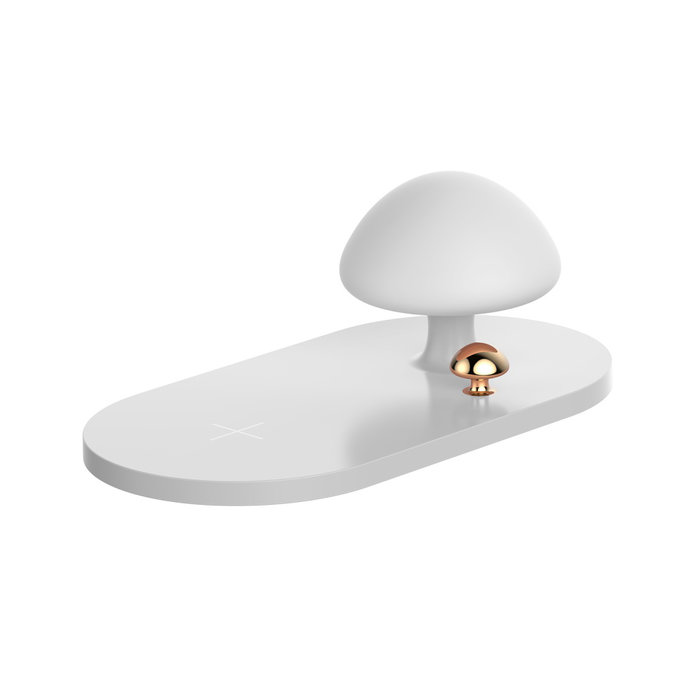 Беспроводная зарядка Baseus Mushroom lamp Wireless Charger Белая - Изображение 104482
