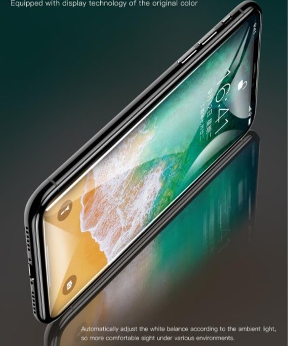 Защитное стекло Baseus 4D Arc Tempered Glass 0.3mm для iPhone X Черное - Изображение 104903