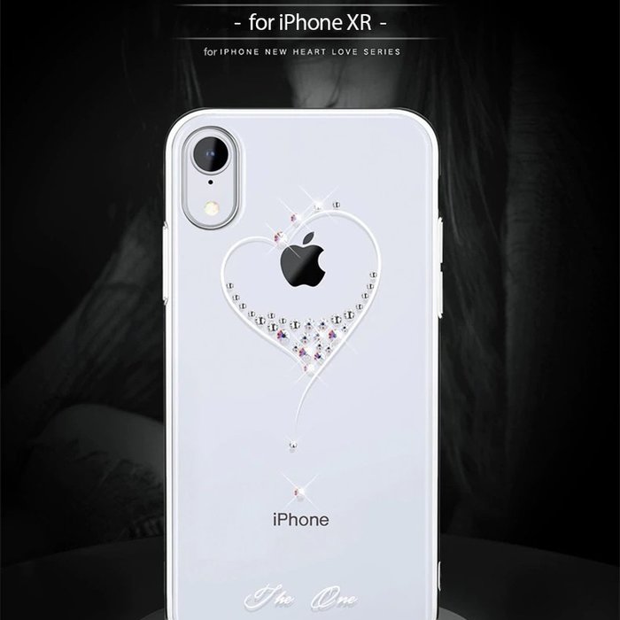 Чехол накладка Swarovski Kingxbar Wish Series для iPhone Xr Серебро - Изображение 105242