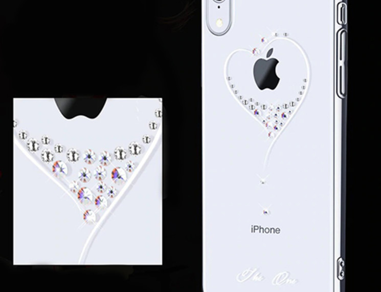 Чехол накладка Swarovski Kingxbar Wish Series для iPhone Xr Серебро