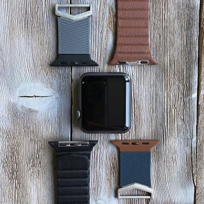 Кожаный ремешок X-Doria Hybrid Leather для Apple Watch 3 / 2 / 1 (42мм) Черный - Изображение 98551