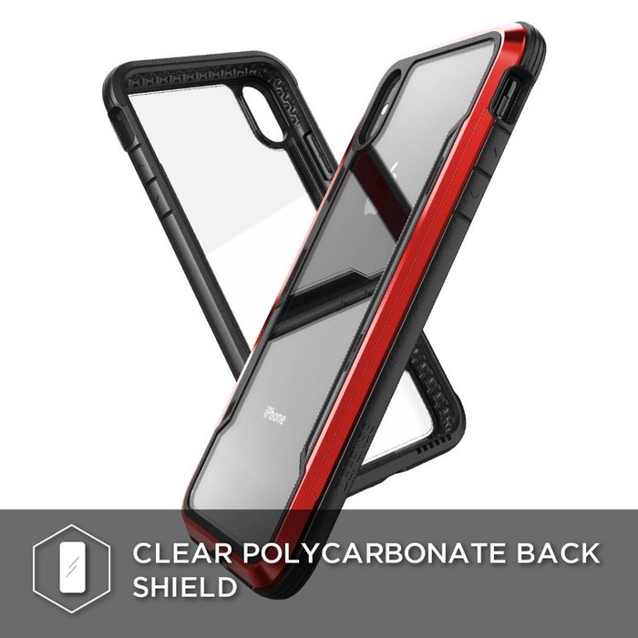 Противоударный чехол накладка X-Doria Defense Shield для iPhone Xs Max Красный - Изображение 105344