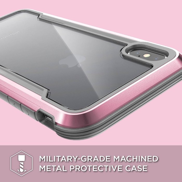 Противоударный чехол накладка X-Doria Defense Shield для iPhone Xs Max Розовый - Изображение 105374
