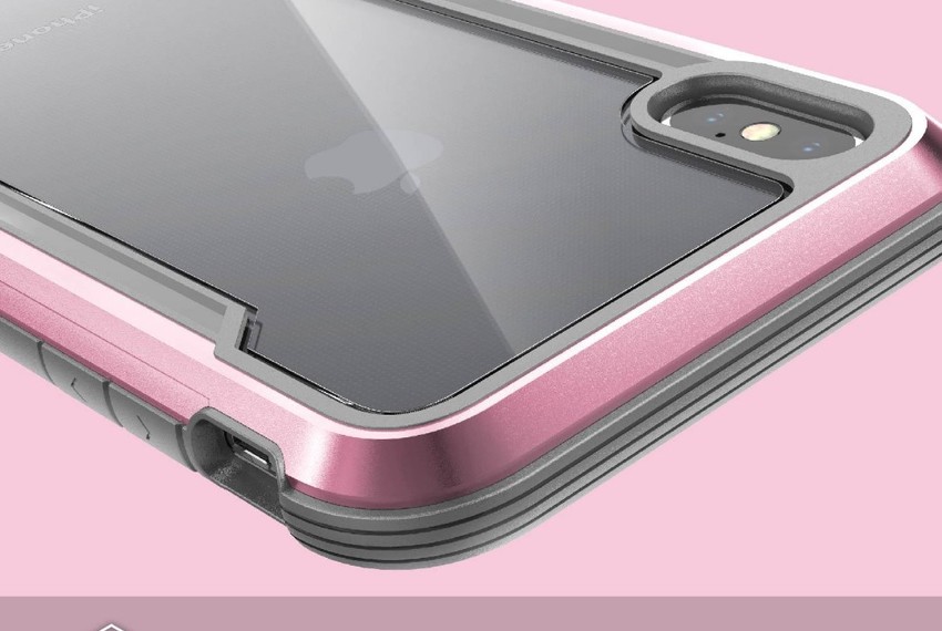 Противоударный чехол накладка X-Doria Defense Shield для iPhone Xs Max Розовый