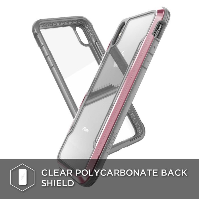 Противоударный чехол накладка X-Doria Defense Shield для iPhone Xs Max Розовый - Изображение 105362
