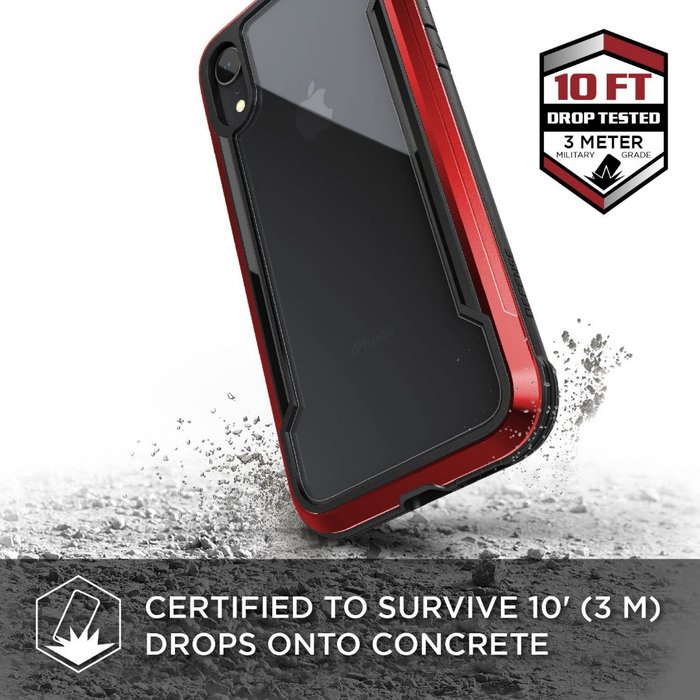 Противоударный чехол накладка X-Doria Defense Shield для iPhone Xr Красный - Изображение 105473