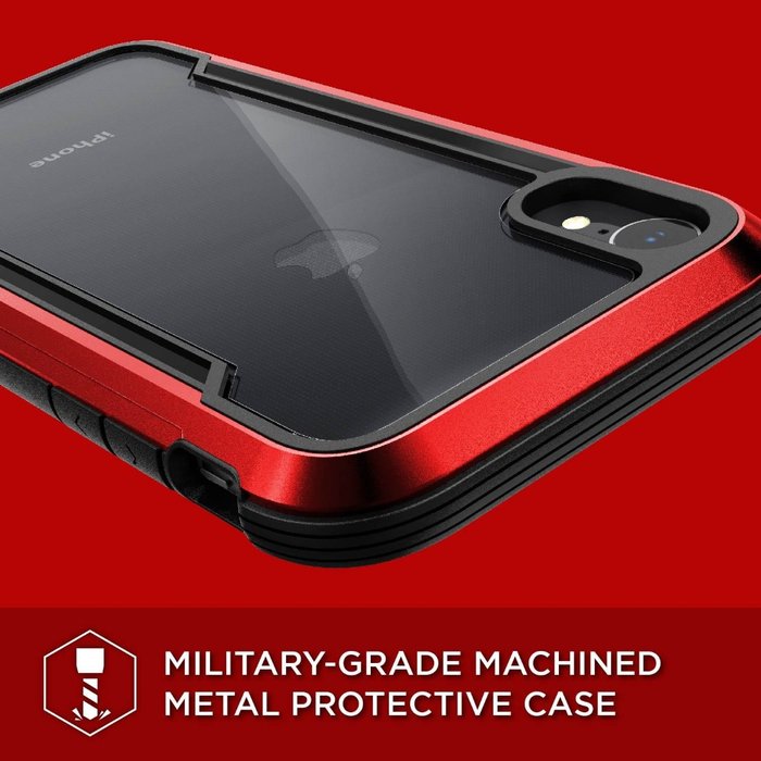 Противоударный чехол накладка X-Doria Defense Shield для iPhone Xr Красный - Изображение 105476