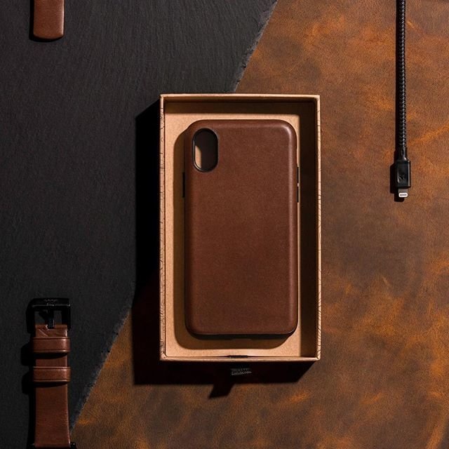 Кожаный чехол накладка Nomad Rugged Rustic Leather для iPhone X Коричневый - Изображение 105515