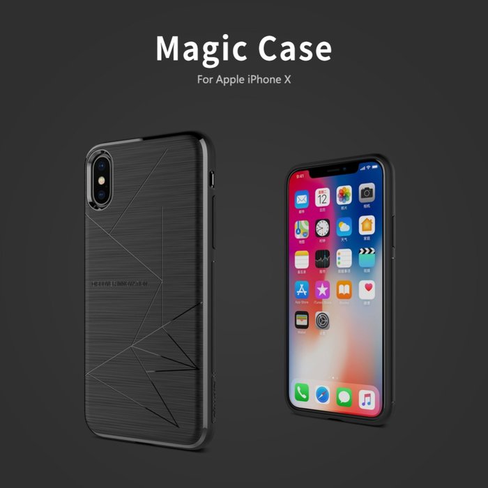 Чехол накладка Nillkin Magic Case для iPhone X Черный - Изображение 98605