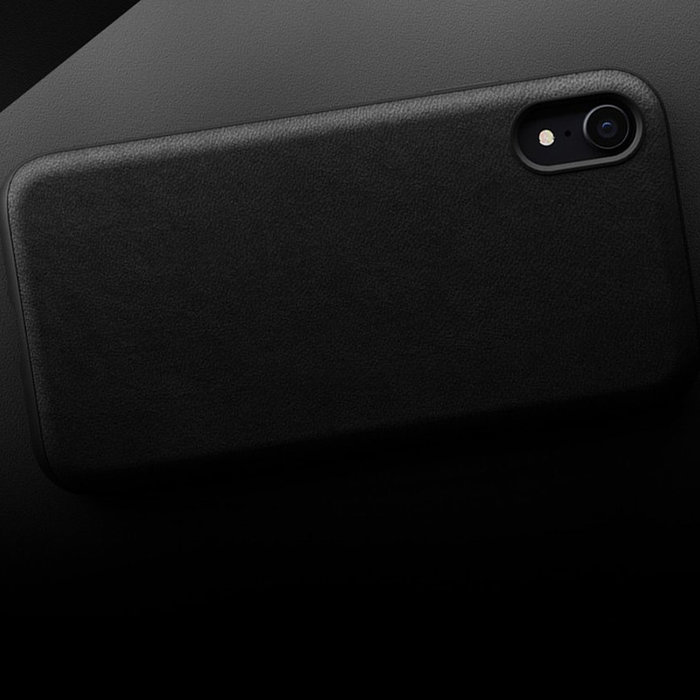 Кожаный чехол накладка Nomad Rugged Rustic Leather для iPhone Xr Черный - Изображение 105653