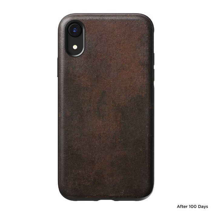 Кожаный чехол накладка Nomad Rugged Rustic Leather для iPhone Xr Коричневый - Изображение 105611