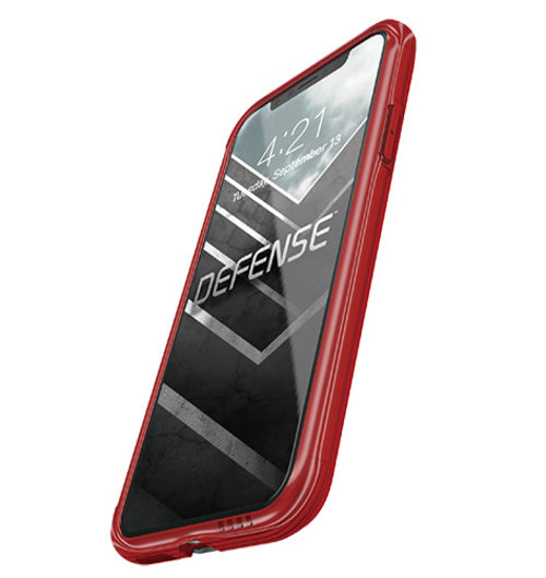 Противоударный чехол накладка X-Doria Defense Shield Clear для iPhone X Красный - Изображение 103462