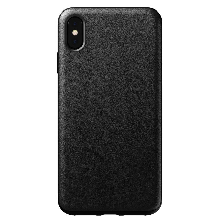 Кожаный чехол накладка Nomad Rugged Rustic Leather для iPhone Xs Max Черный - Изображение 105710