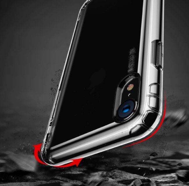 Силиконовый чехол накладка Baseus Safety Airbags Case для iPhone Xs Золото - Изображение 106608