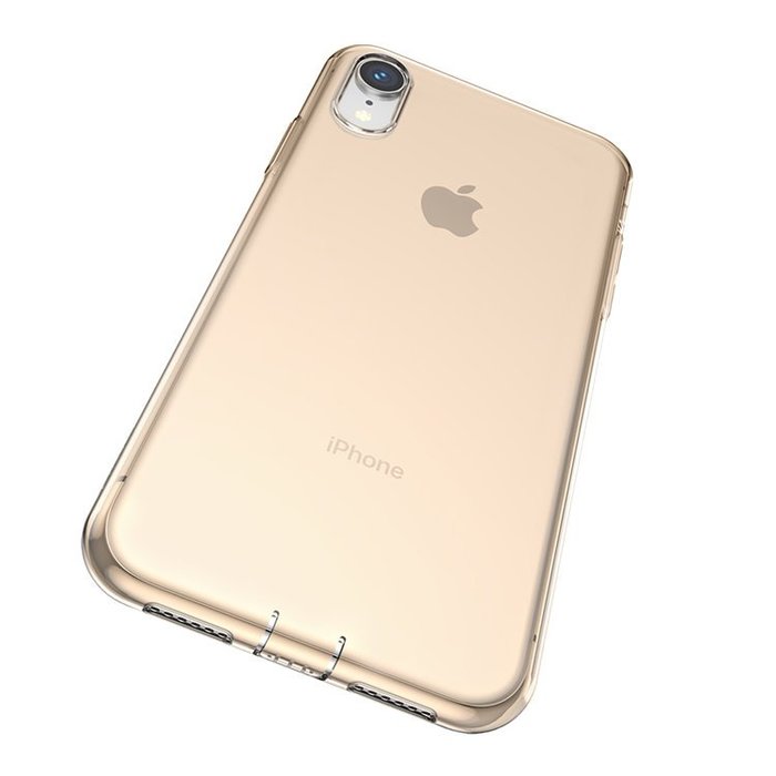 Силиконовый чехол накладка  Baseus Simplicity Series для iPhone Xr Золото - Изображение 107255