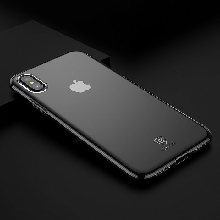 Силиконовый чехол Baseus Simplicity Series для iPhone Xs Max Черный - Изображение 107285
