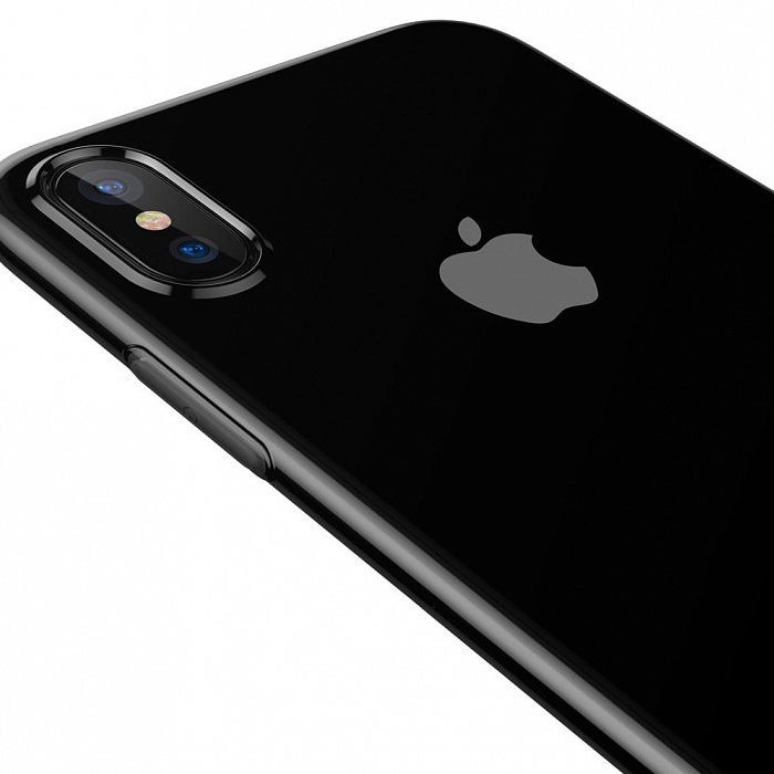 Силиконовый чехол Baseus Simplicity Series для iPhone Xs Max Черный - Изображение 107291