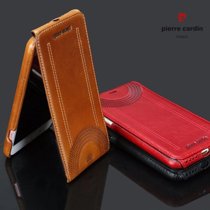 Кожаный чехол флип Pierre Cardin для iPhone 7 Красный - Изображение 98911