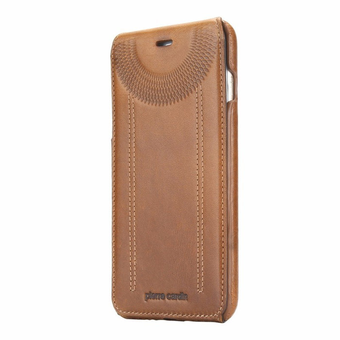 Кожаный чехол флип Pierre Cardin для iPhone 7 Коричневый - Изображение 99021