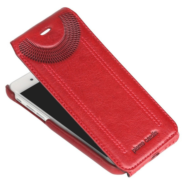 Кожаный чехол флип Pierre Cardin для iPhone 7 Красный - Изображение 99038
