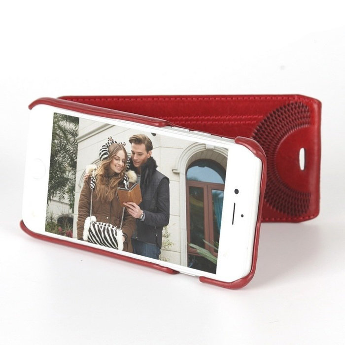 Кожаный чехол флип Pierre Cardin для iPhone 7 Красный - Изображение 99041